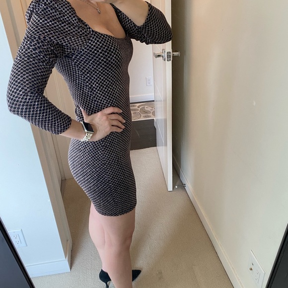 Sparkly gold, low front and low back cocktail dress - Picture 1 of 5